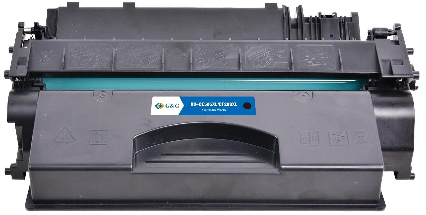 Картридж лазерный G&G GG-CE505XL/CF280XL CE505X/CF280X черный (13000стр.) для HP P2055d/P2055dn/P2055x LJ Pro 400 M401/M401a/M401n/M401d/M401dn/M401dne/M401dw/M425/M425dn/M425dw с чипом