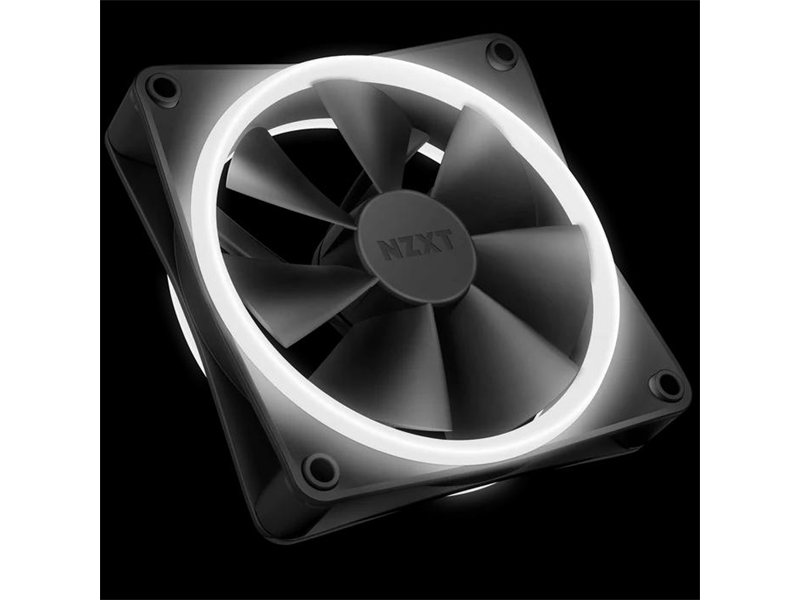 Кулер для корпуса ПК/ Case Cooler NZXT F120 RGB DUO Triple Pack (120x120x25mm, 4-pin PWM, RGB, 48.58CFM, 29dBA, 1800RPM, White, 3pcs)