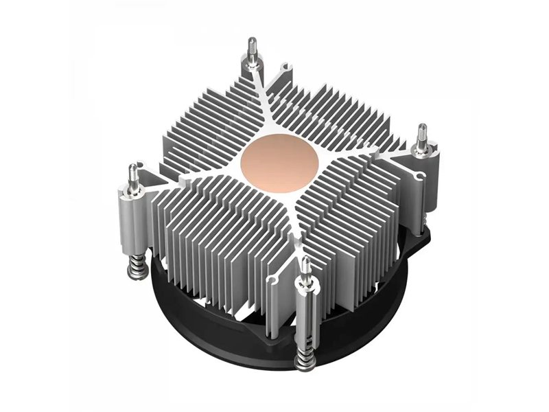 Кулер для процессора/ CPU Cooler PCCooler R95-I (95W, 4-pin PWM, 60mm, Al/Cu, -mm, 1x95mm, 38.61CFM, 31.2dBA, 2800RPM, S: 1200/115X/1700/1851, silver, black)