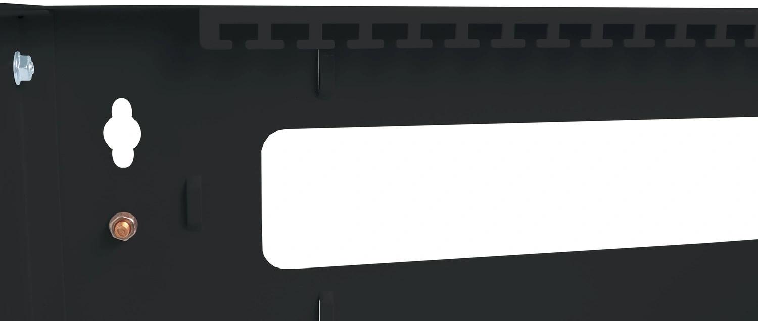 Кронштейн телекоммуникационный Cabeus NC-6U-BK настен. регул.глуб. 6U 19" 450мм нагр.:15кг черный