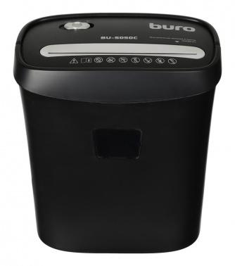 Шредер Buro Home BU-S050C черный (секр.P-3) фрагменты 5лист. 13лтр. скрепки скобы пл.карты