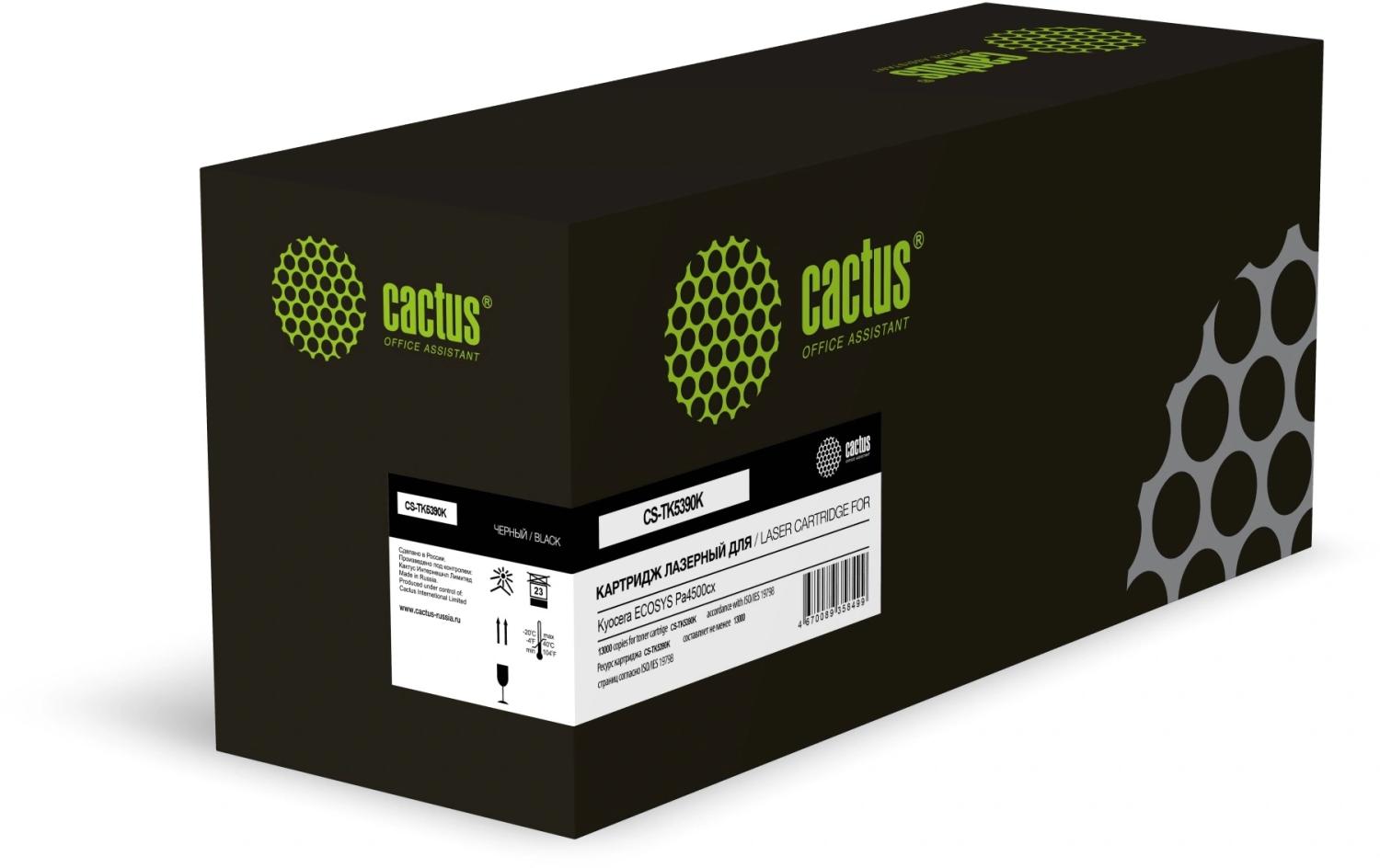 Картридж лазерный Cactus CS-TK5390K TK-5390K черный (13000стр.) для Kyocera ECOSYS PA4500cx с чипом
