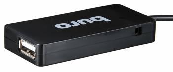 Разветвитель USB 2.0 Buro BU-HUB4-U2.0-Slim 4порт. черный