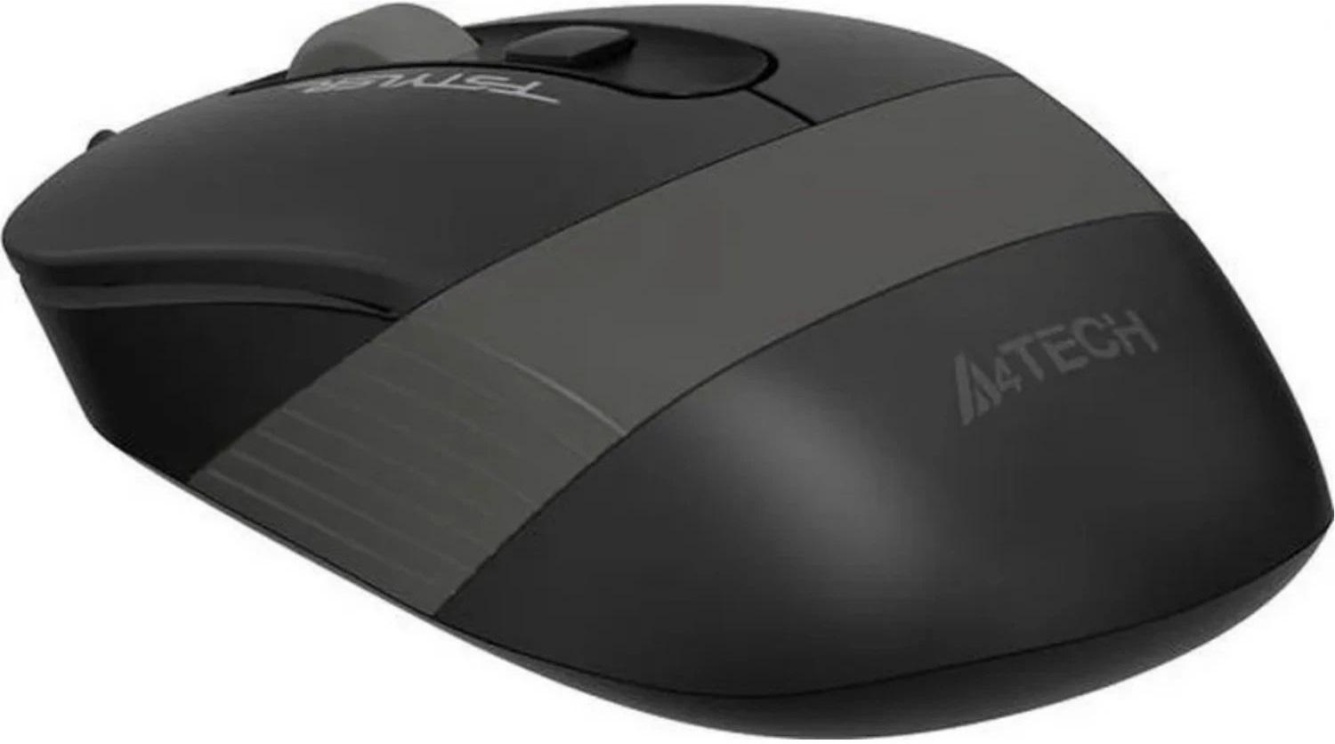 Мышь A4Tech Fstyler FM10S черный/серый оптическая 1600dpi silent USB 3but (FM10S USB GREY)