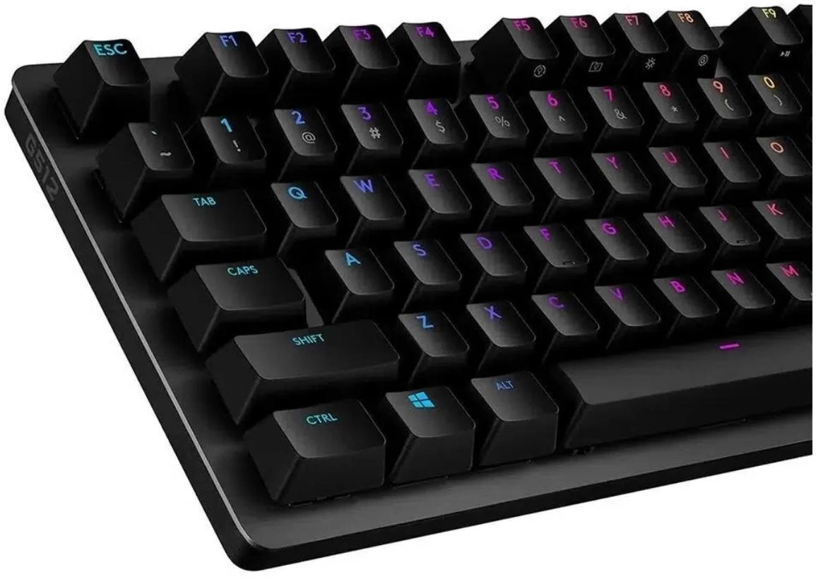 Клавиатура Logitech G512 Carbon Red Linear механическая черный USB Multimedia for gamer LED (920-009374)
