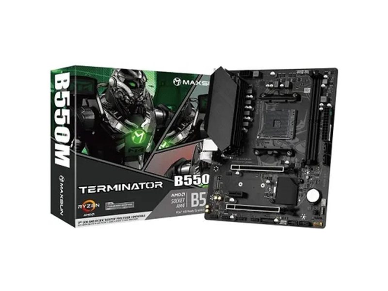 MAXSUN MS-Terminator B550M (Socket AM4, mATX, 2*DDR4, VGA/HDMI, 4*SATA3, 1*M.2, 1*PCIEx16/1*PCIEx4/1*PCIEx1, 4*USB 2.0, 2*USB 3.2 Gen1, LAN 1*1G, RTL)