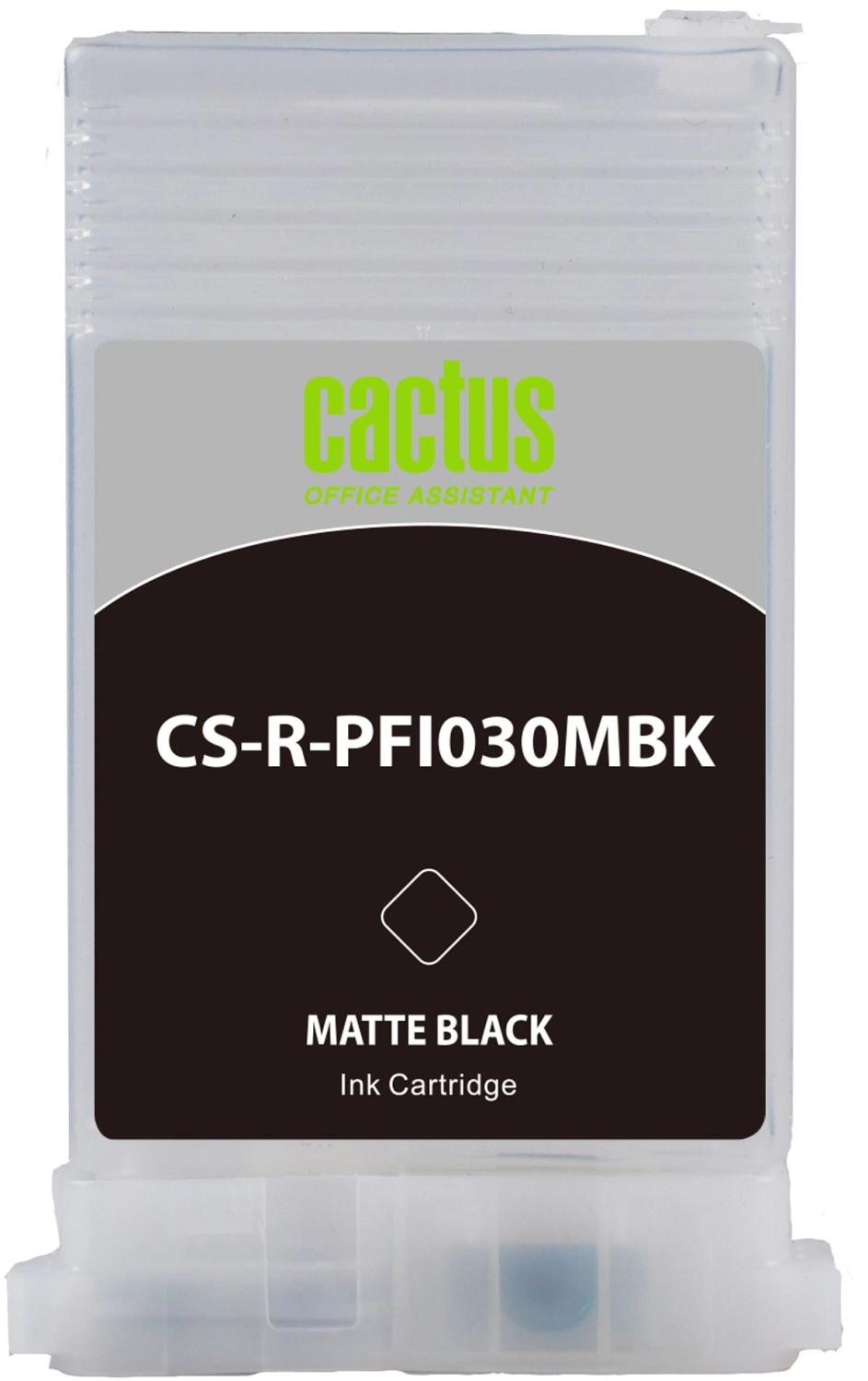 Картридж перезаправляемый струйный Cactus CS-R-PFI030MBK черный матовый (55мл) для Canon imagePROGRAF TA-20/30/TM-240/340