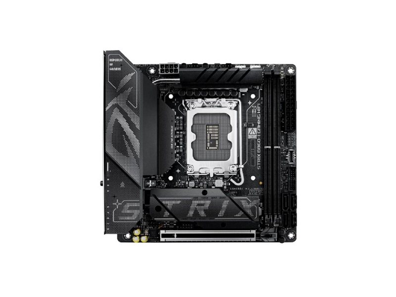 Материнская плата Asus ROG STRIX B860-I GAMING WIFI Soc-1851 Intel B860 2xDDR5 mini-ITX AC`97 8ch(7.1) 2.5Gg RAID+HDMI+DP