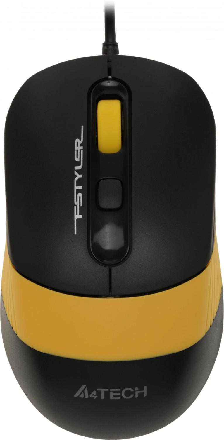 Клавиатура + мышь A4Tech Fstyler F1110 клав:черный/желтый мышь:черный/желтый USB Multimedia (F1110 BUMBLEBEE)