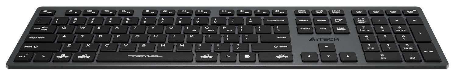 Клавиатура A4Tech FBX50C черный USB беспроводная BT/Radio slim Multimedia (FBX50C GREY)