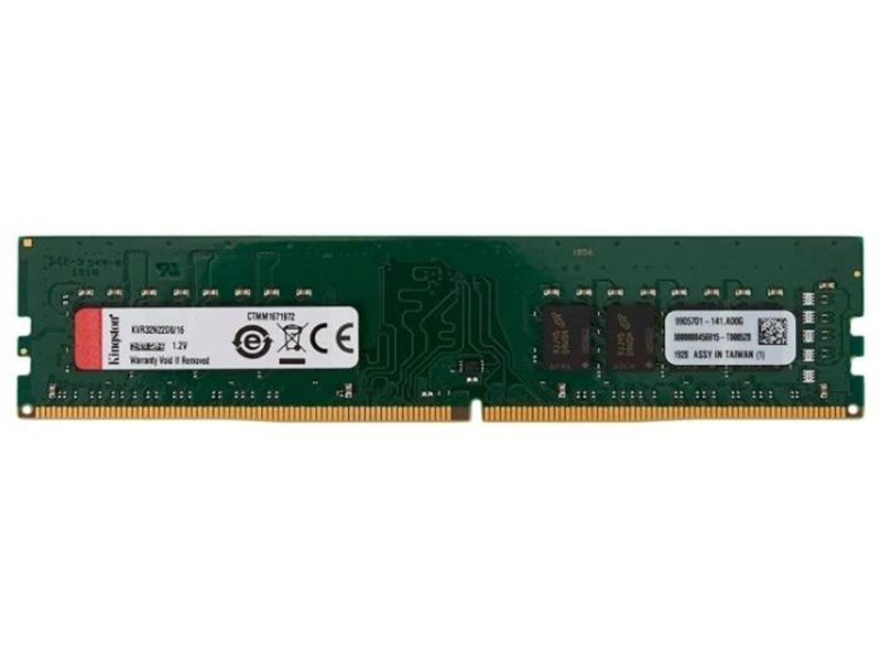 Память DDR4 16GB 3200MHz Kingston KVR32N22D8/16 Valueram RTL PC4-25600 CL22 DIMM UDIMM 288-pin 1.2В dual rank Ret