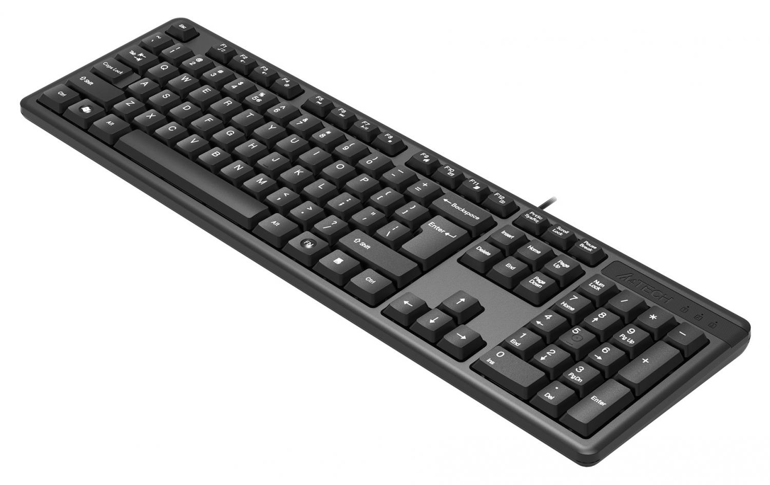 Клавиатура A4Tech KK-3 черный USB (KK-3 USB (BLACK)) кабель 1.5м