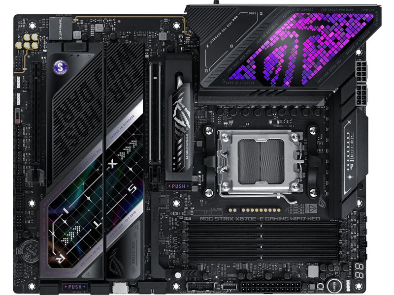 Материнская плата Asus ROG STRIX X870E-E GAMING WIFI7 NEO Socket AM5 AMD X870E 4xDDR5 ATX AC`97 8ch(7.1) 5Gigabit RAID+HDMI