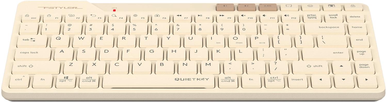 Клавиатура A4Tech FBK26C AS бежевый USB беспроводная BT/Radio slim Multimedia
