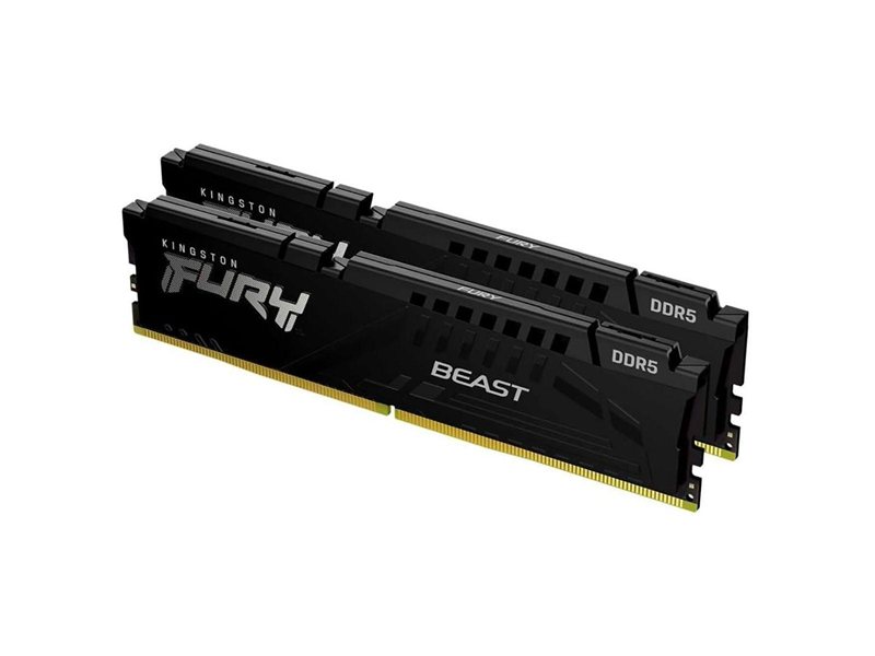 Модуль памяти Kingston 64GB DDR5 5600 FURY Beast Black AMD Non-ECC Unbuffered DIMM (Kit 2*32gb) 2RX8 36-38-38 1.25V 288-pin 16Gbit