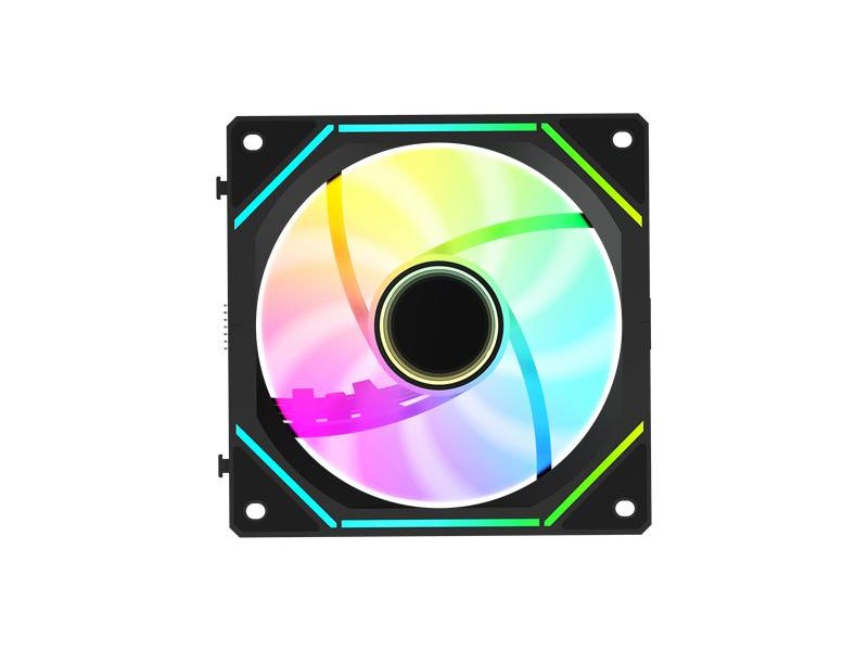 Вентилятор для корпуса Ocypus Gamma F12 UNI BK ARGB 3 IN 1, 3x120x120x25mm, 4-PIN PWM, 800-1800 RPM, 31 DBA MAX, HYDRO BEARING