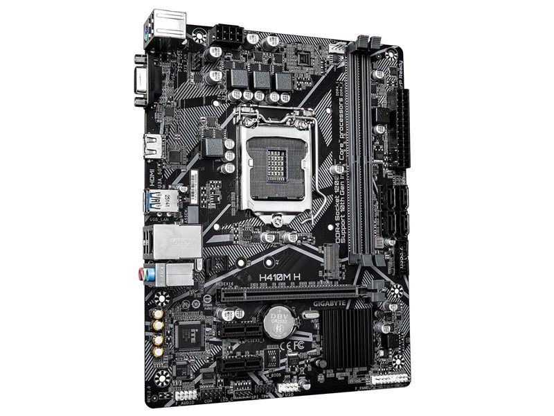 Gigabyte H410M H (2.0) {LGA1200,Q470E,2xDDR4,1*PCI-Ex16, 2*PCI-Ex1, M.2, TypeC, 3*USB3.2Gen1, 6*USB2.0, 4*SATA3.0, 1G, VGA, HDMI mATX} RTL