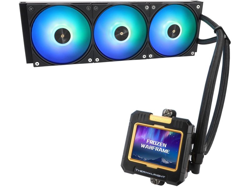 Система водяного охлаждения Thermalright Frozen Warframe 360 ARGB Soc-AM5/AM4/1200/1700/1851 черный 4-pin 29.8dB Al LCD Ret (F-WFRAME-360-BL-ARGB)