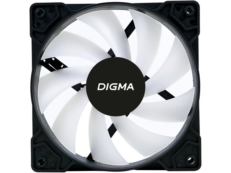 Вентилятор Digma DFAN-FRGB1 RGB 120мм черный 3-pin 4-pin (Molex)Ret