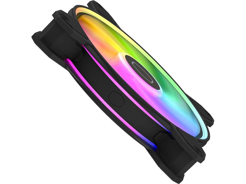 Вентилятор для корпуса Cooler Master MasterFan MF140 Halo2 ARGB 140х140x25 черный 4-pin 27дБ (MFL-B4DN-16NP2-R2) Ret