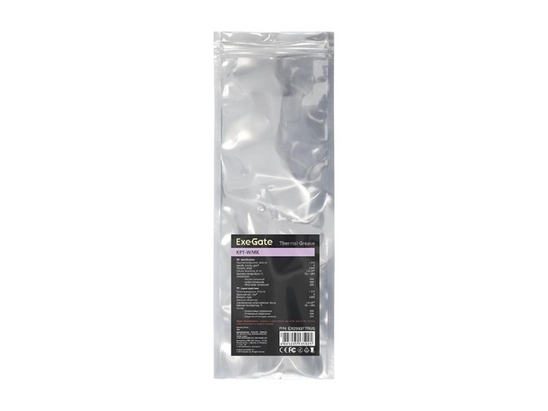 Exegate EX293377RUS Термопаста ExeGate KPT-WMK (0,8 Вт/(м•К), 3г, шприц с лопаткой)