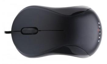 Мышь Оклик 115S черный оптическая 1200dpi USB для ноутбука 3but (711636)