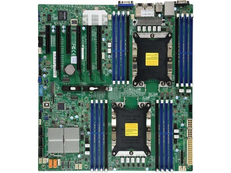 Материнская плата Материнcкая плата SuperMicro MBD-X11DPI-N-B E-ATX Up to 2TB 3DS ECC RDIMM 14 SATA3 4 USB 2.0 ports 5 USB 3.0 ports 1 VGA port, 2x1GbE (272242) (incl. 1x I/O Shield MCP-260-00042-0N, 2x CBL-0044L )