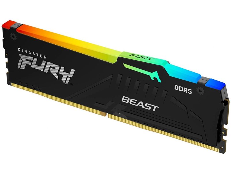Память DDR5 32GB 6000MHz Kingston KF560C36BBE2A-32 Fury Beast RGB RTL Gaming PC5-48000 CL36 DIMM UDIMM 288-pin 1.35В single rank с радиатором Ret