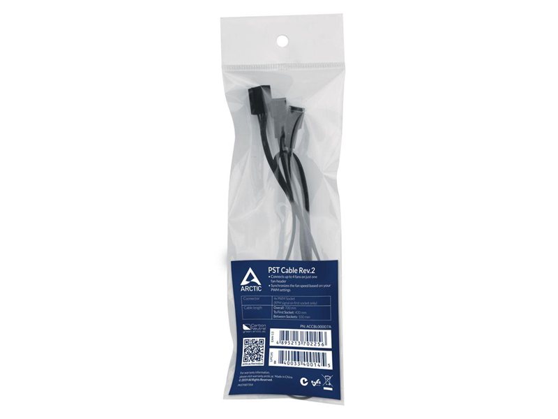 Кабель Arctic Cooling ARCTIC 4-Pin Fan Splitter Cable (Разветвитель для корпусных вентиляторов) to 4-x PWM Fan (701655) OEM