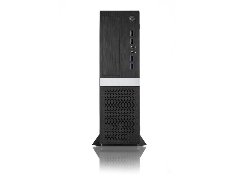 Корпус с блоком питания 300Вт./ Case Foxline mATX Desktop 300W FL-211 mATX case, black, w/PSU TFX 300W, w/2xUSB2.0+2xUSB3.0, w/pwr cord, w/ 8cm FAN
