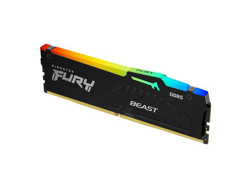 Память DDR5 32GB 5200MHz Kingston KF552C40BBA-32 Fury Beast Black RGB RTL Gaming PC5-41600 CL40 DIMM UDIMM 288-pin 1.25В dual rank с радиатором Ret