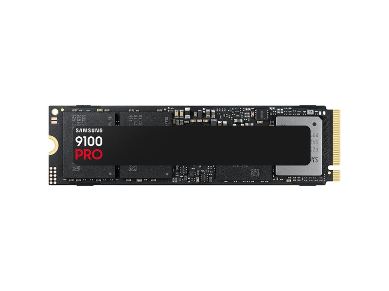 Твердотельный накопитель/ Samsung SSD 9100 PRO, 4000GB, M.2(22x80mm), NVMe 2.0, PCIe 5.0 x4, V-NAND TLC, R/W 14800/13400MB/s, IOPs 2 200 000/2 600 000, TBW 2400, DWPD 0.3 (12 мес.)