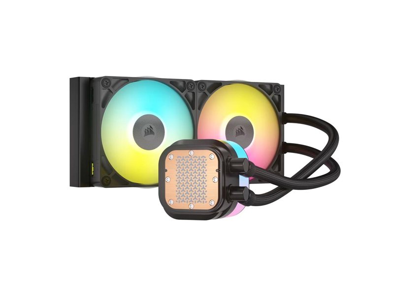 Система жидкостного охлаждения/ Water Cooling System Corsair iCUE LINK TITAN 240 RX RGB (240mm, Black, RGB/ Fans: 2x120mm, 73.5CFM, 36dBA, 2100RPM/ S: 1851, 1700, AM5, AM4)