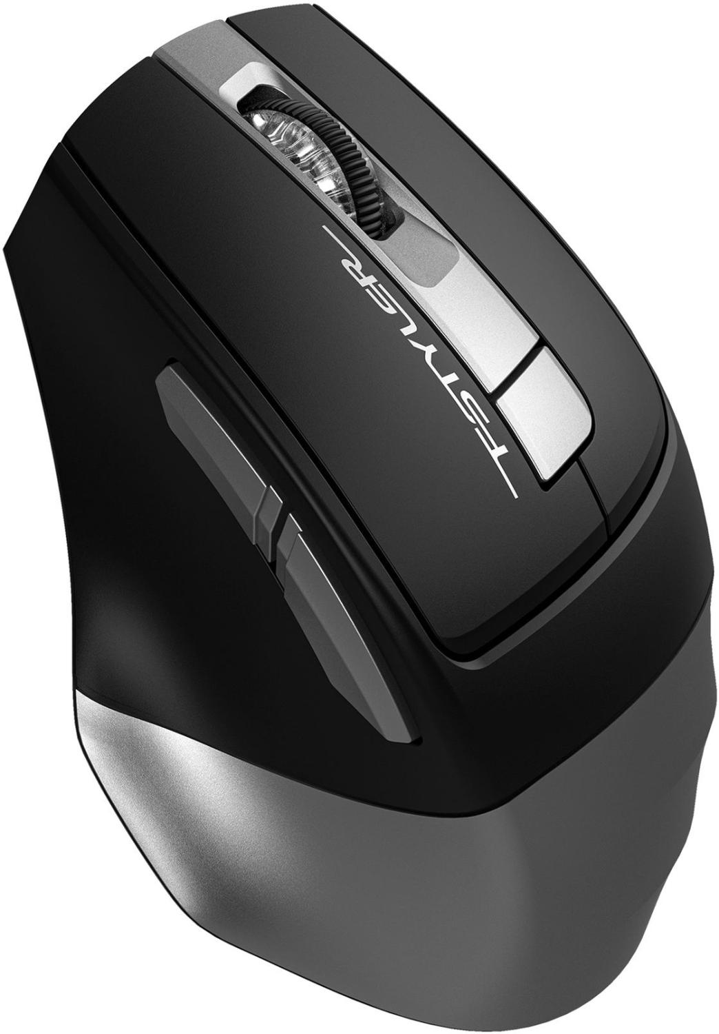 Мышь A4Tech Fstyler FB35S серый/черный оптическая 2000dpi беспров. BT/Radio USB для ноутбука 5but (FB35S USB SMOKY GREY)