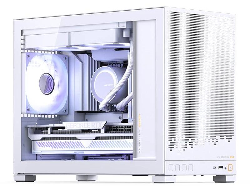 Корпус без блока питания/ Case JONSBO D32 STD, Mini-Tower, TG, no fan, 1xUSB-A 3.0 + 1xUSB-C 3.1, mATX, mITX White