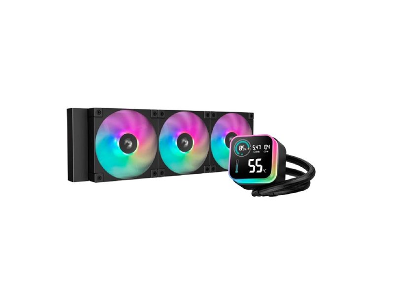 СЖО Deepcool LQ360 Ultra ARGB Soc-AM5/AM4/1200/1700/1851 черный 4-pin 32dB Al LCD 350W 1900gr Ret (R-LQ360-BKASMC-G-1)