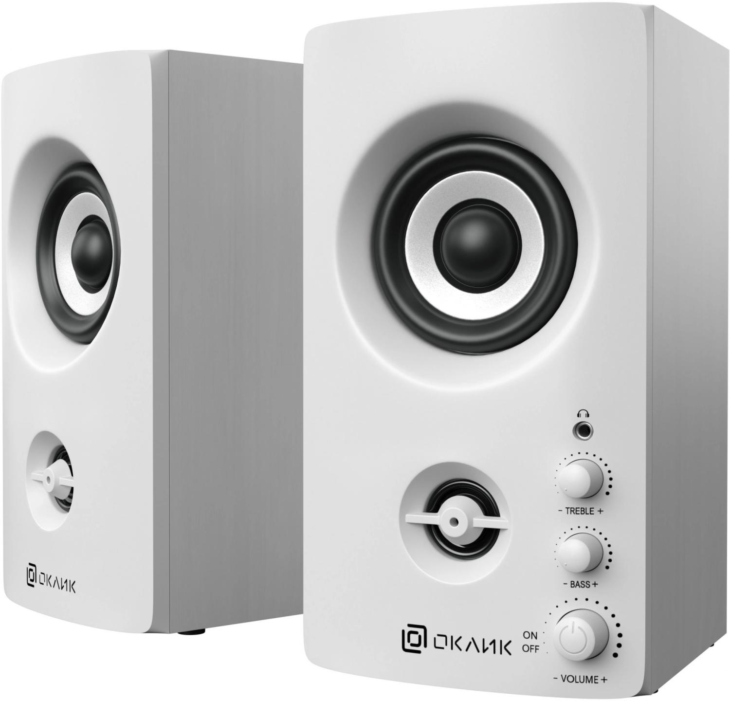 Колонки Оклик OK-164 2.0 белый 30Вт