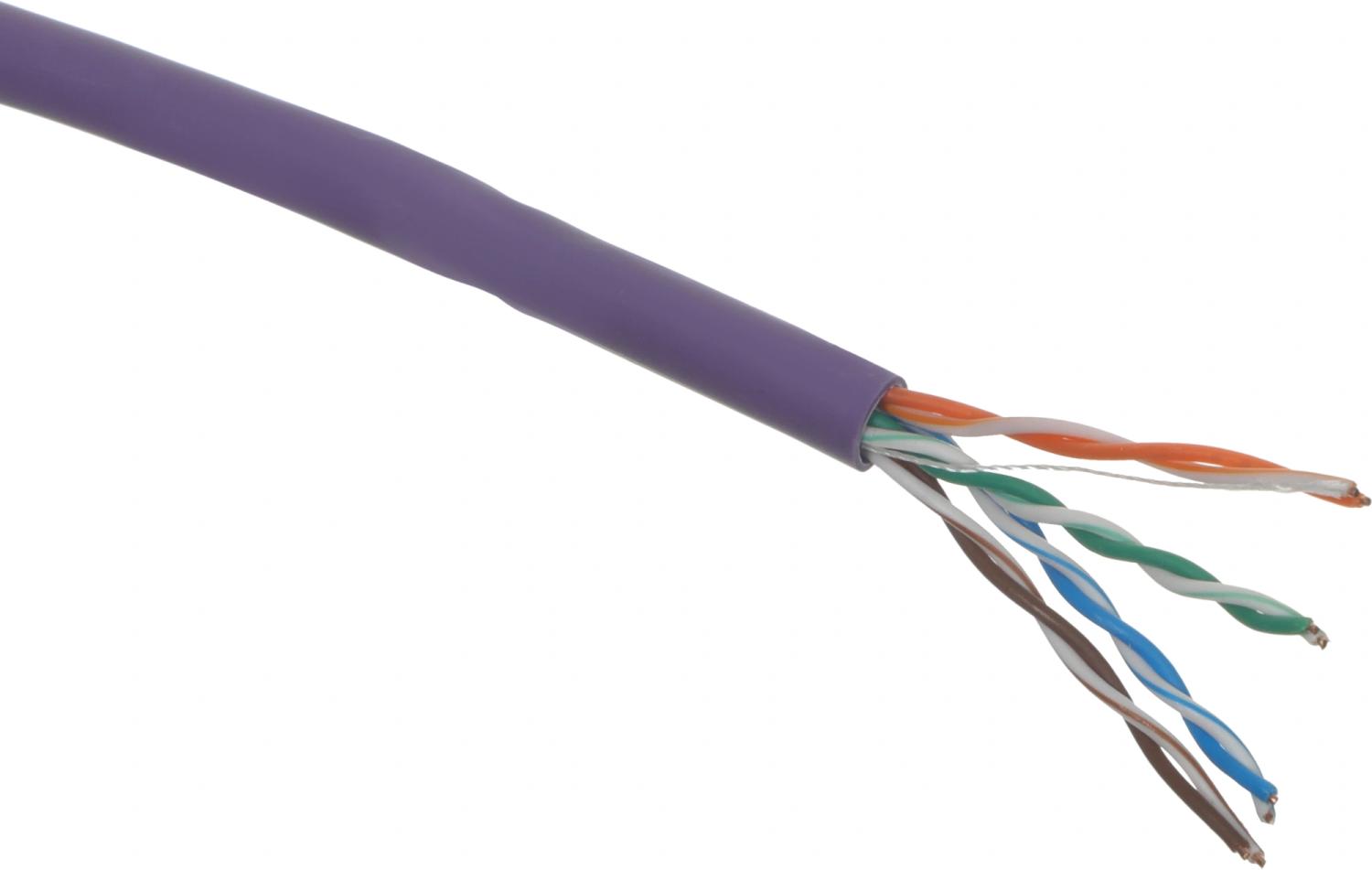 Кабель информационный ITK LC1-C5E04-126 кат.5E UTP 4 пары 24AWG LSZH внутренний 305м фиолетовый