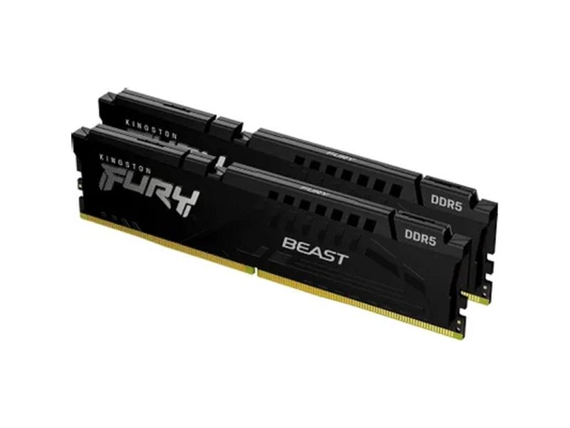 Память DDR5 2x32GB 6000MHz Kingston KF560C36BBE2K2-64 Fury Beast Black Expo RTL Gaming PC5-48000 CL36 DIMM 288-pin 1.35В kit single rank с радиатором Ret