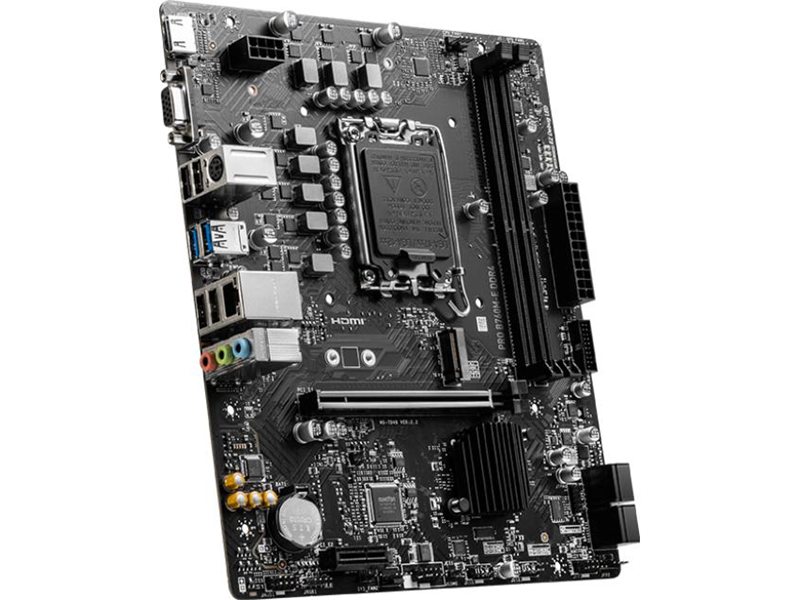 Материнская плата/ MB MSI INTEL B760 s1700, 2xDDR4(64GB), D-SUB/HDMI 1.4, 1xPCIe 4.0x16, 1xPCIe 3.0, 1xLAN, 4xSATA 6Gb/s, 1xM.2, 2xUSB 3.2, 4xUSB 2.0, 1xPS/2, mATX