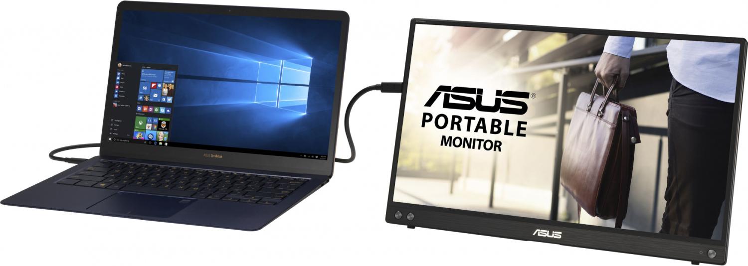 Монитор Asus 15.6" ZenScreen MB16ACV темно-серый IPS LED 16:9 глянцевая 250cd 178гр/178гр 1920x1080 60Hz FHD USB 0.83кг