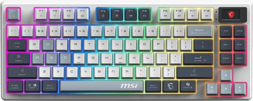 Клавиатура MSI GK600 механическая белый/синий USB беспроводная BT/Radio Multimedia for gamer LED (S11-43RUP01-HH9) кабель 1.8м