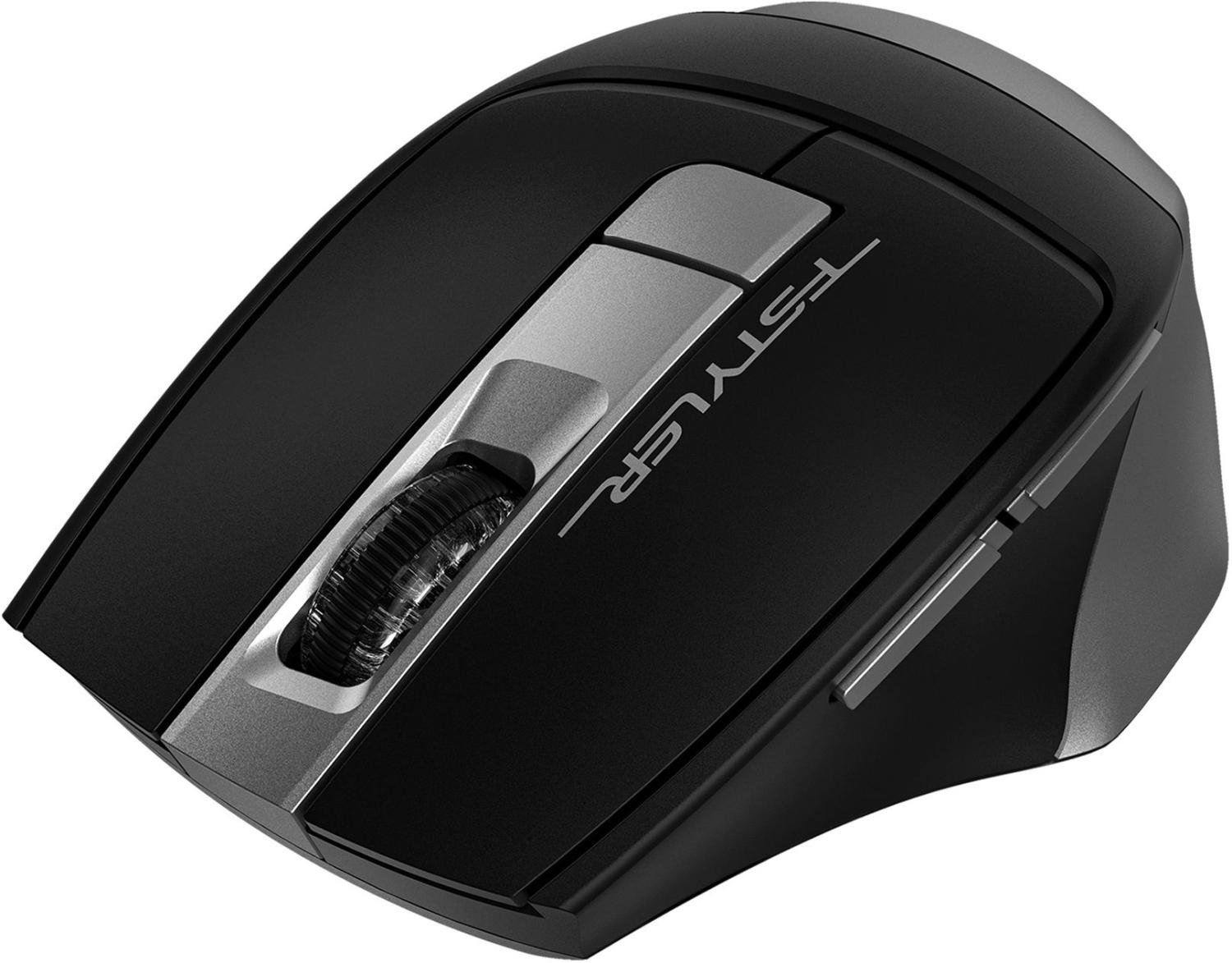 Мышь A4Tech Fstyler FB35S серый/черный оптическая 2000dpi беспров. BT/Radio USB для ноутбука 5but (FB35S USB SMOKY GREY)
