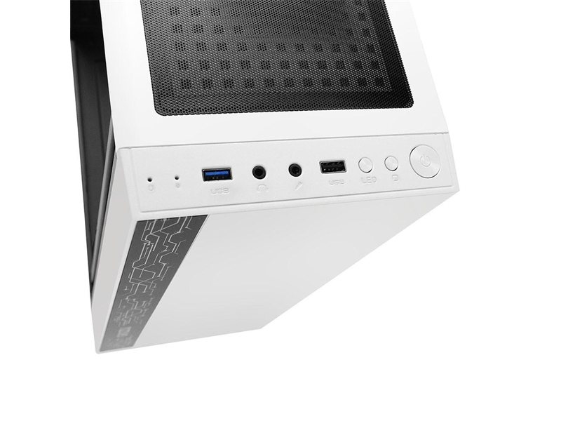 Ginzzu A390 White Window RGB подсветка 1*USB 3.0, 2*USB 2.0, AU