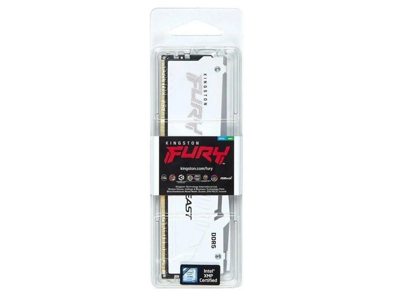 Память DDR5 32GB 6000MHz Kingston KF560C30BWEA-32 Fury Beast RGB RTL Gaming PC5-48000 CL30 DIMM UDIMM 288-pin 1.4В kit single rank с радиатором Ret