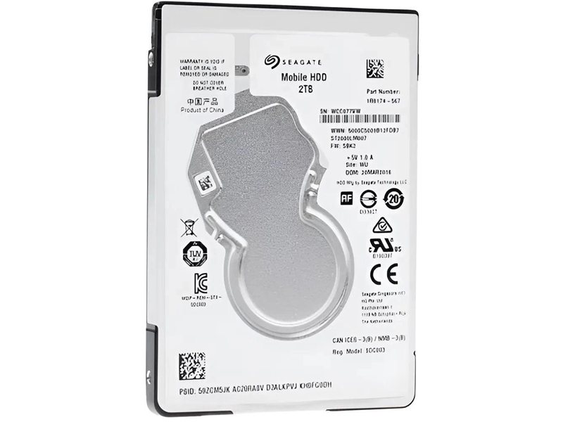 Жесткий диск/ HDD Seagate SATA 2Tb 2.5" Mobile 7mm 5400 RPM 128Mb 1 year warranty
