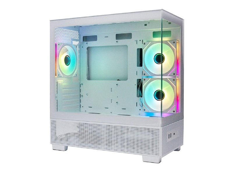XASTRA Q500M 6ARGB-C10-UC White mATX/Aquarium/Screewless/ 6x120mm ARGB PWM FM fans/Argb+PWM HUB 10port/ Type-C/ Q500M-6FM12A-C10-UC-WH