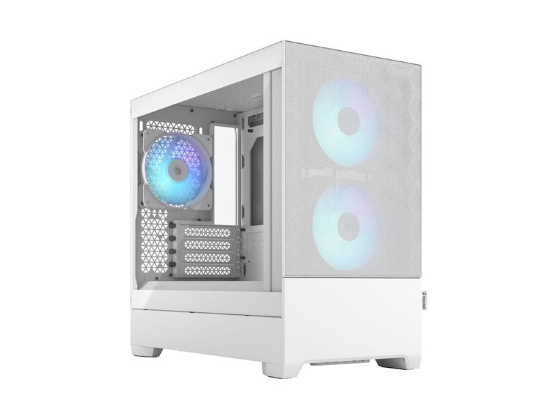 Корпус ПК без блока питания/ Case Fractal Design Pop Mini Air RGB TG Clear Tint, Mini-Tower, 3x120mm RGB, 2xUSB-A 3.2 mATX, mITX White