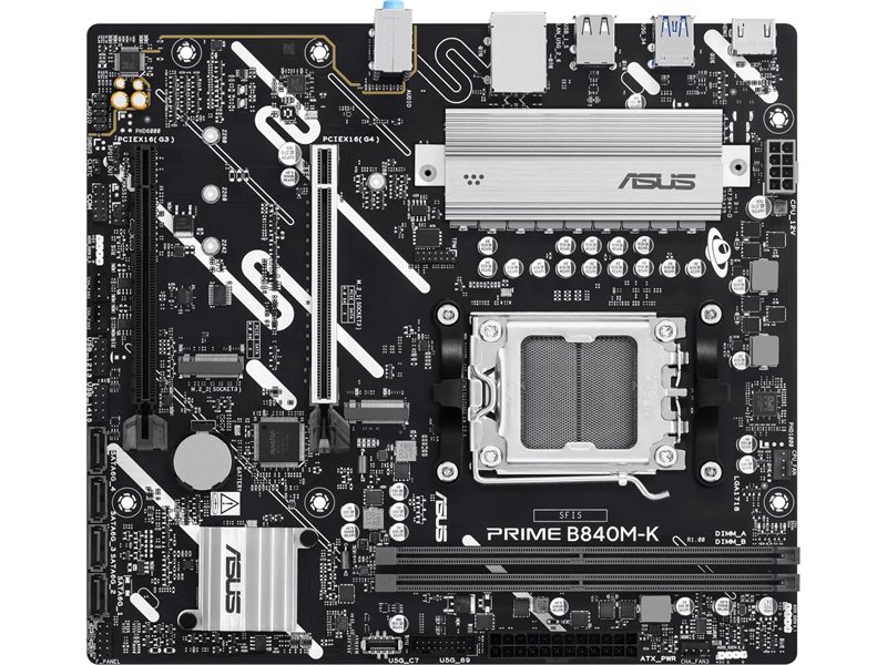 Материнская плата Asus PRIME B840M-K Socket AM5 AMD B840 2xDDR5 mATX AC`97 8ch(7.1) 2.5Gg RAID+HDMI