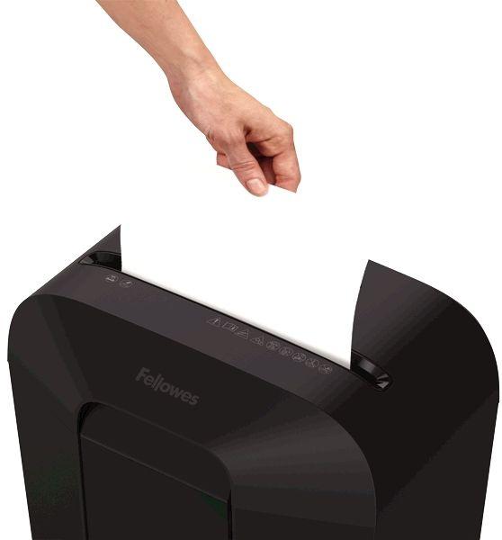 Шредер Fellowes PowerShred LX50 черный (секр.P-4) фрагменты 9лист. 17лтр. скрепки скобы пл.карты